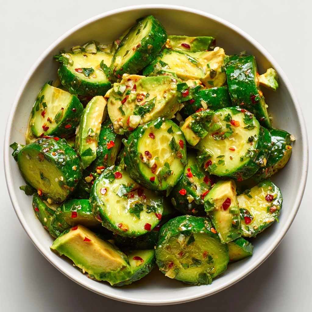 Easy Cucumber Avocado Salad That Everyone Will Love! Recipe - Recipe Image