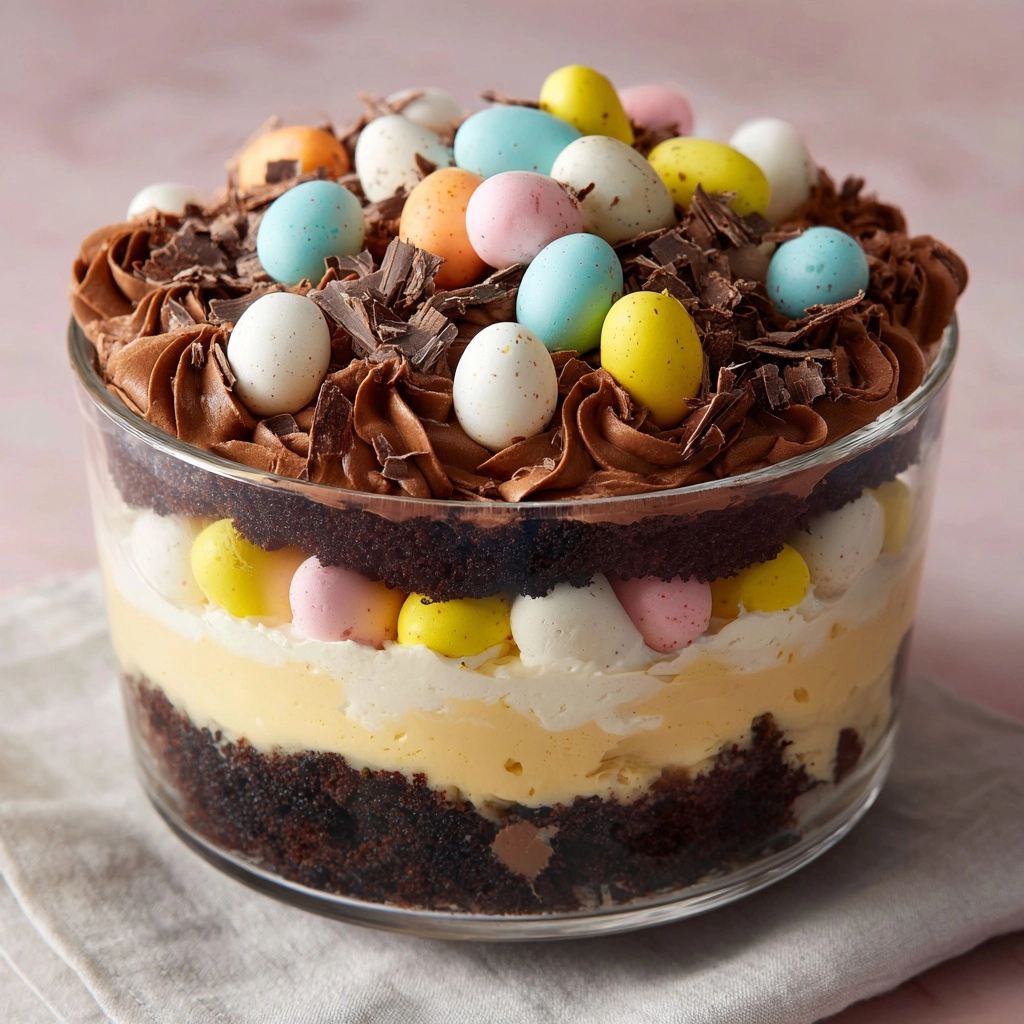 Mini Eggs Easter Brownie Parfaits Recipe - Recipe Image