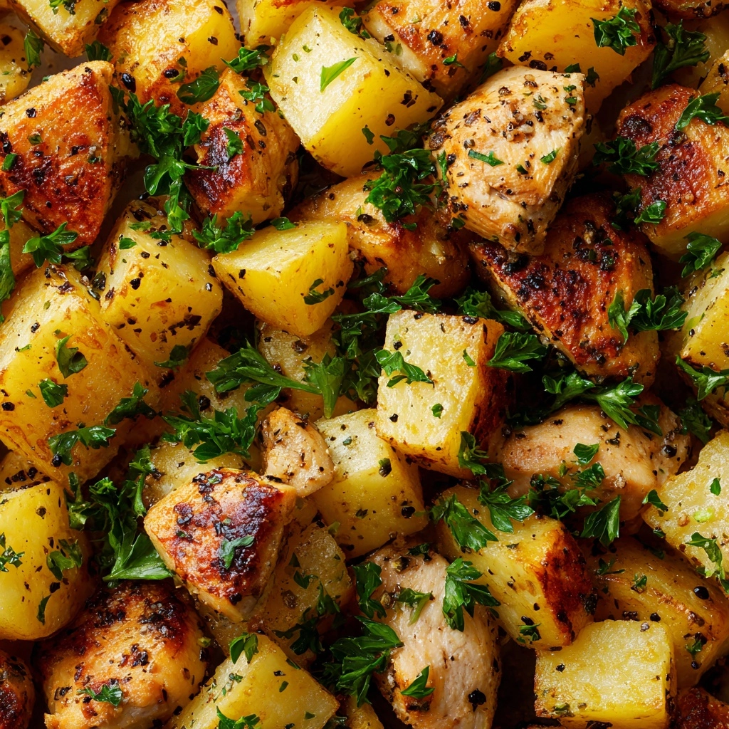 Diced Potatoes with Chicken from the Oven Recipe - Recipe Image