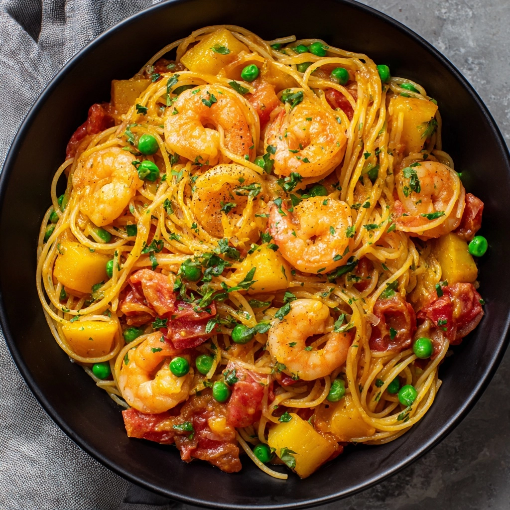 Creamy Garlic Shrimp Pasta Recipe - Recipe Image