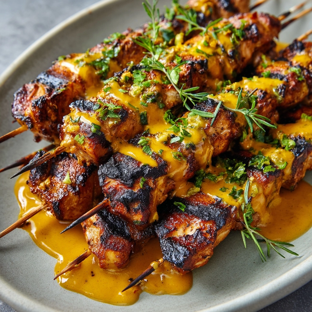 Peri Peri Chicken Skewers with a Butter Sauce Recipe - Recipe Image