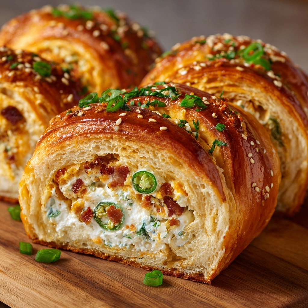 Jalapeño Popper Stuffed Rolls Recipe - Recipe Image