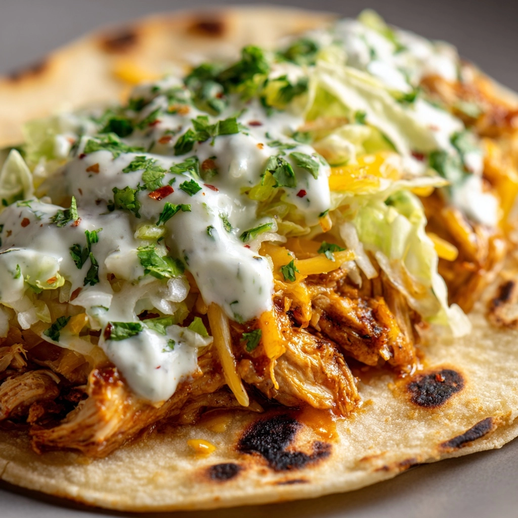 Buffalo Chicken Smash Burger Tacos Recipe - Recipe Image