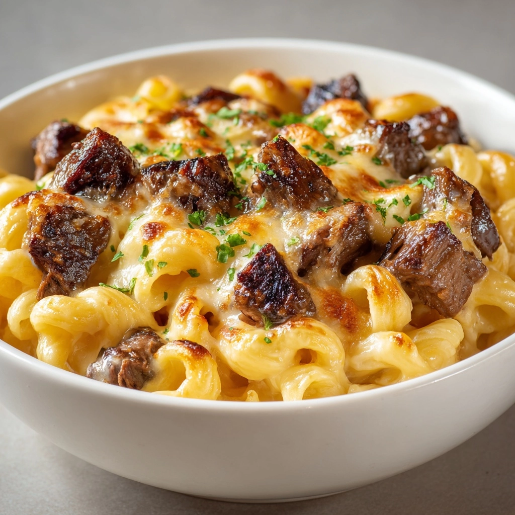 Creamy Honey Buffalo Steak Pasta Bake Recipe - Recipe Image