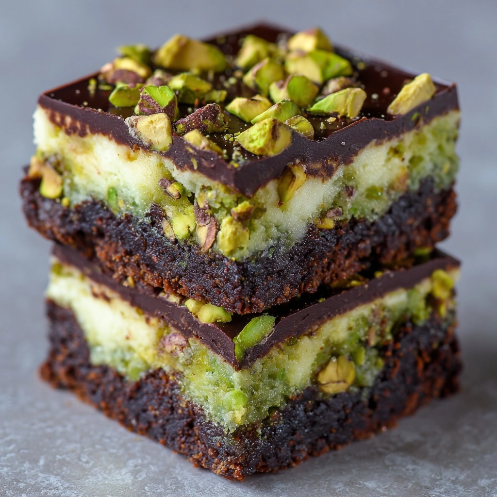 Pistachio Kunafa Brownies Recipe - Recipe Image