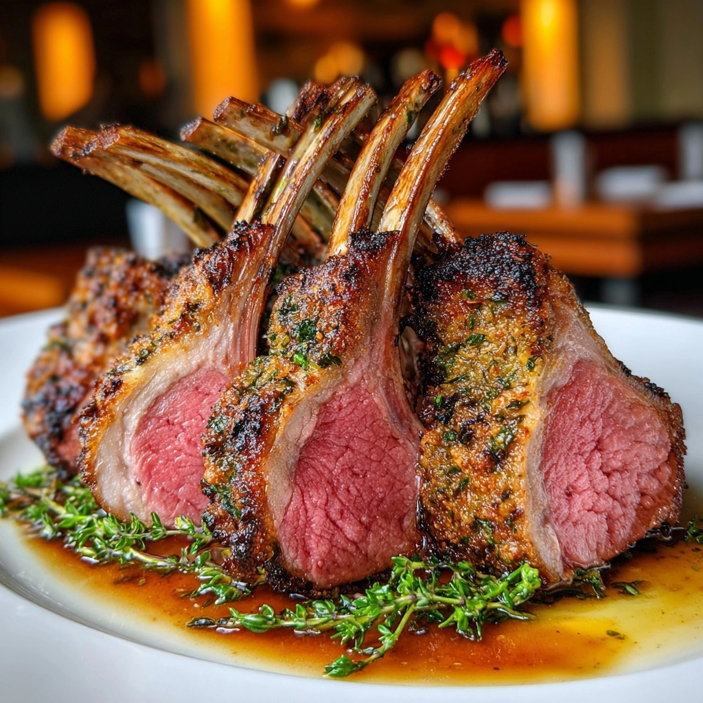 Herb-Crusted Rack of Lamb with Garlic and Rosemary Recipe - Recipe Image