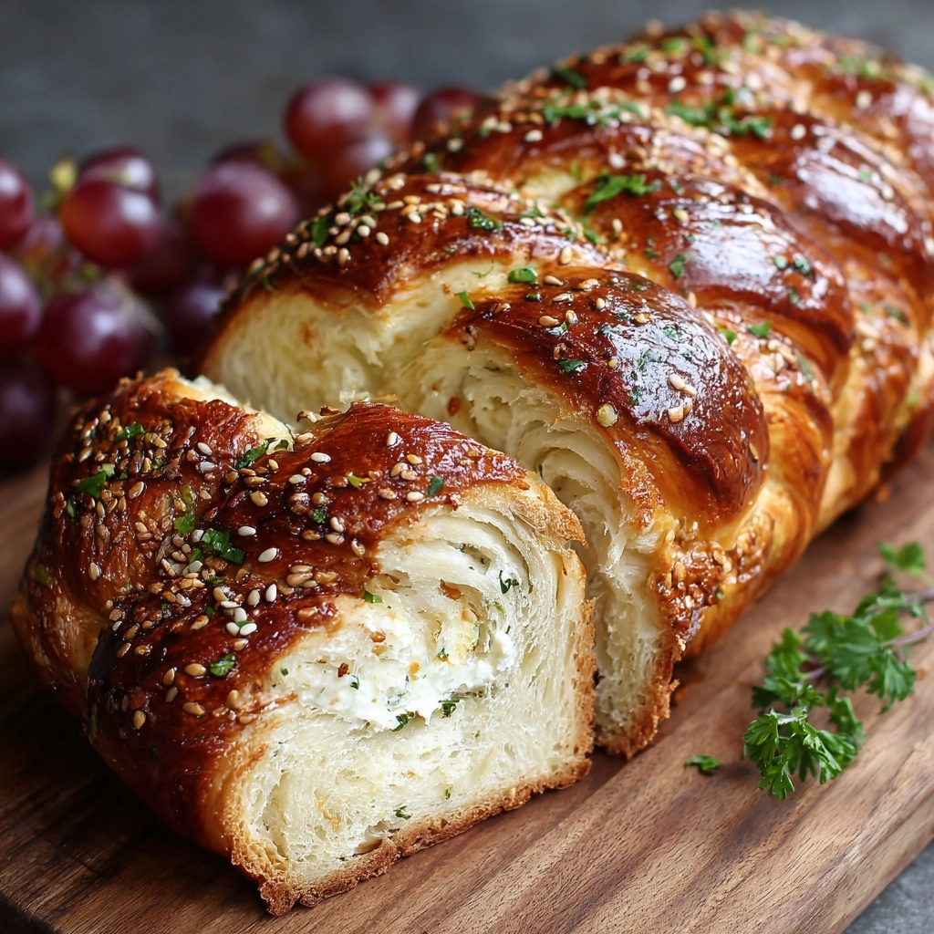 Garlic Herb Stuffed Sourdough Bread Recipe - Recipe Image