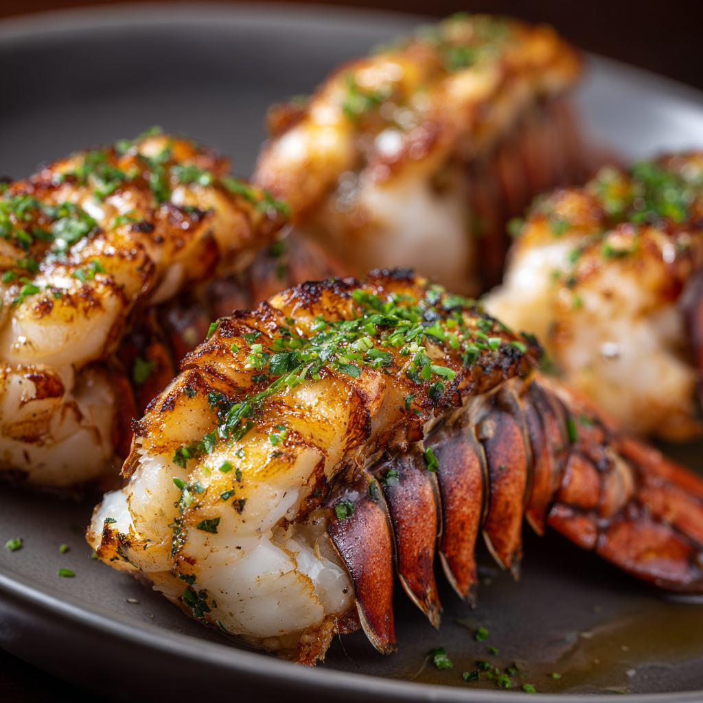 Butter-Basted Broiled Lobster Tails Recipe - Recipe Image