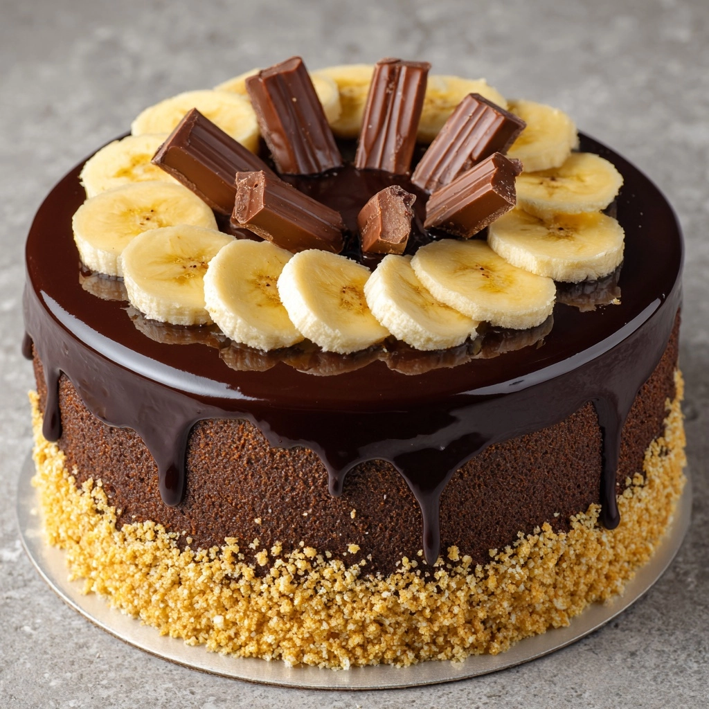 Banana and Chocolate Delight Cake Recipe - Recipe Image
