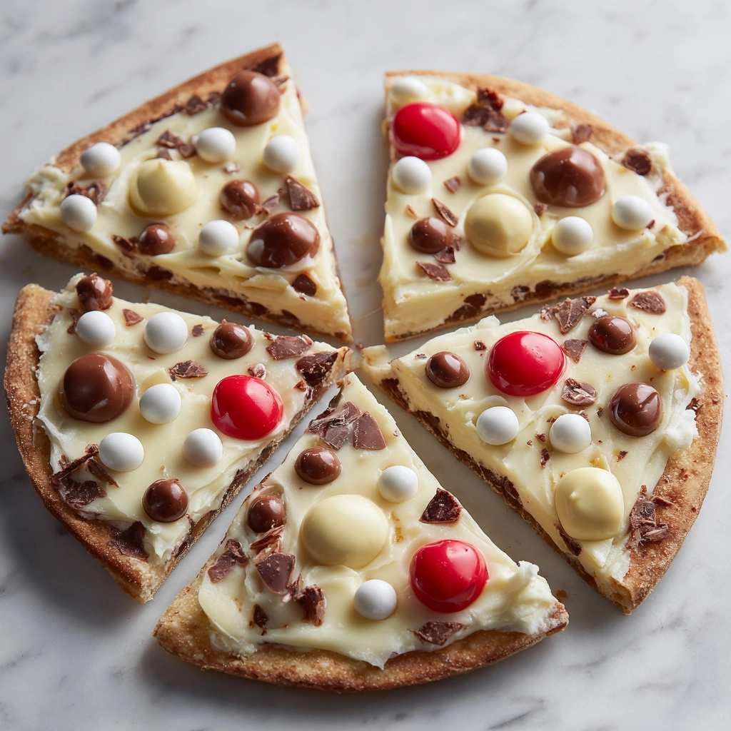 Easy White Chocolate Brownie Pizza Recipe - Recipe Image