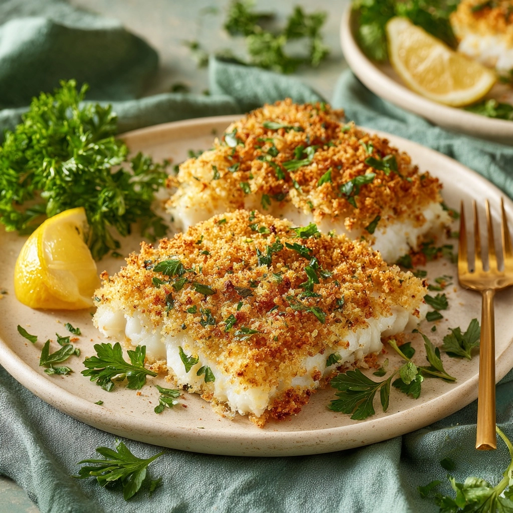 Panko Parmesan Baked Cod Recipe - Recipe Image