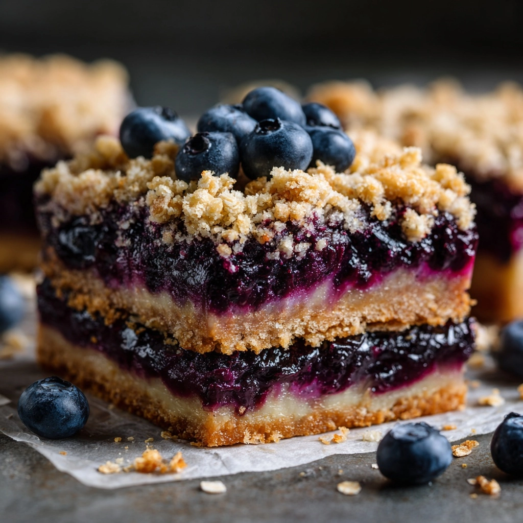 Blueberry Oatmeal Breakfast Bars Recipe - Recipe Image