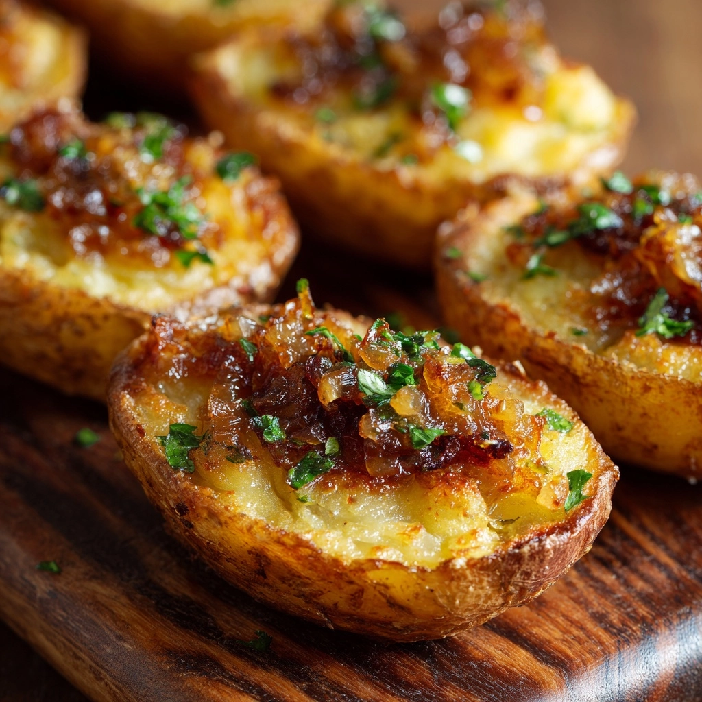French Onion Baked Potatoes Recipe - Recipe Image