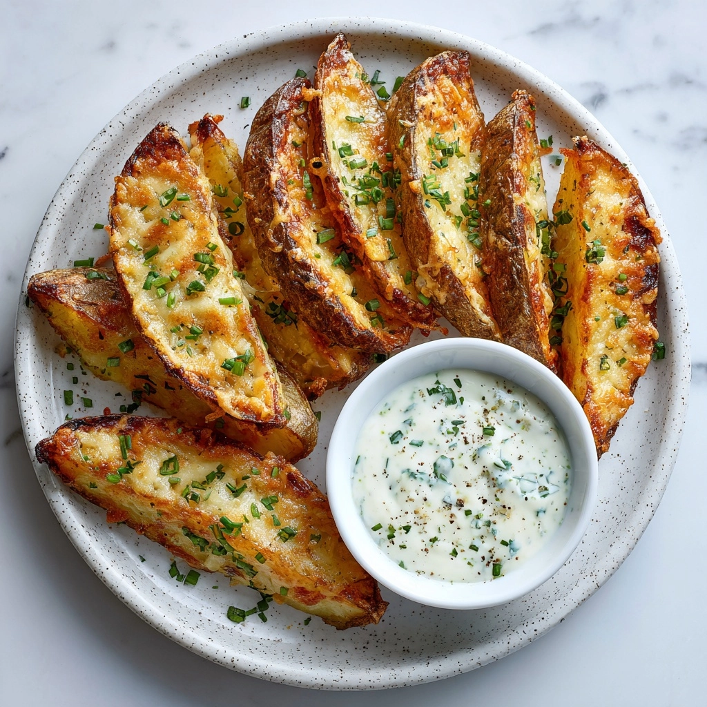 Baked Garlic Parmesan Potato Wedges Recipe - Recipe Image