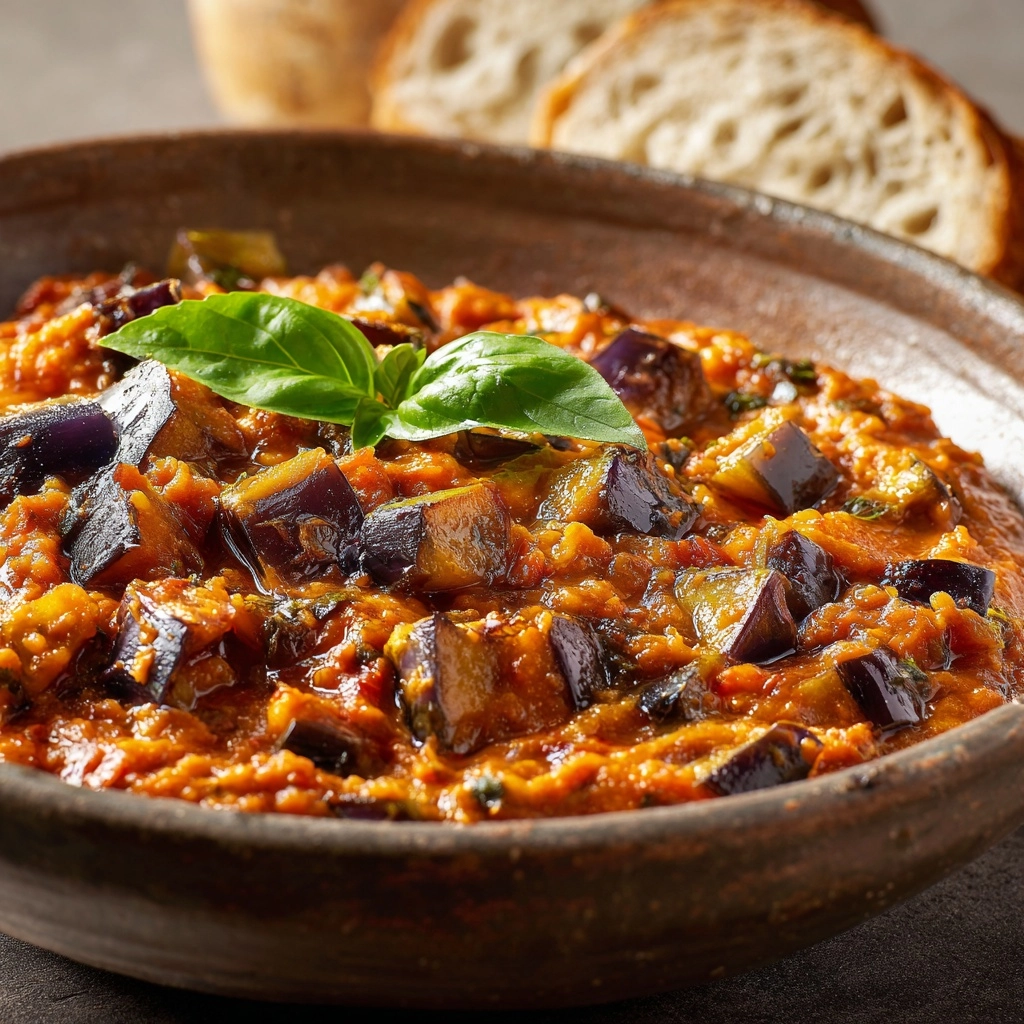 Roasted Eggplant and Pepper Spread Recipe - Recipe Image