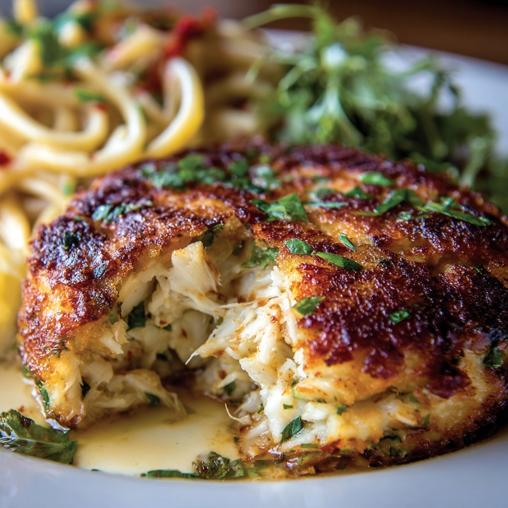 Crab Cake Scampi Recipe - Recipe Image