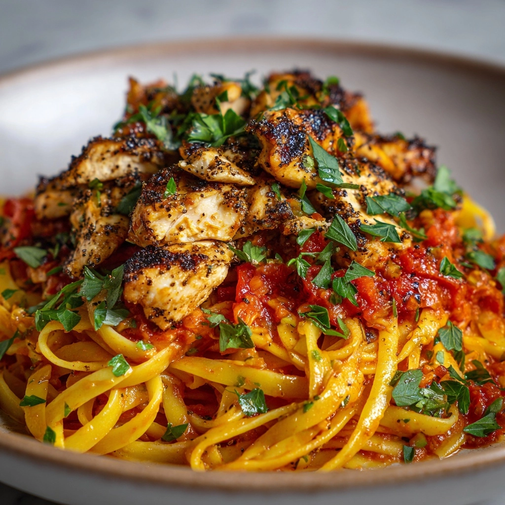 Cowboy Butter Chicken Linguine Recipe - Recipe Image