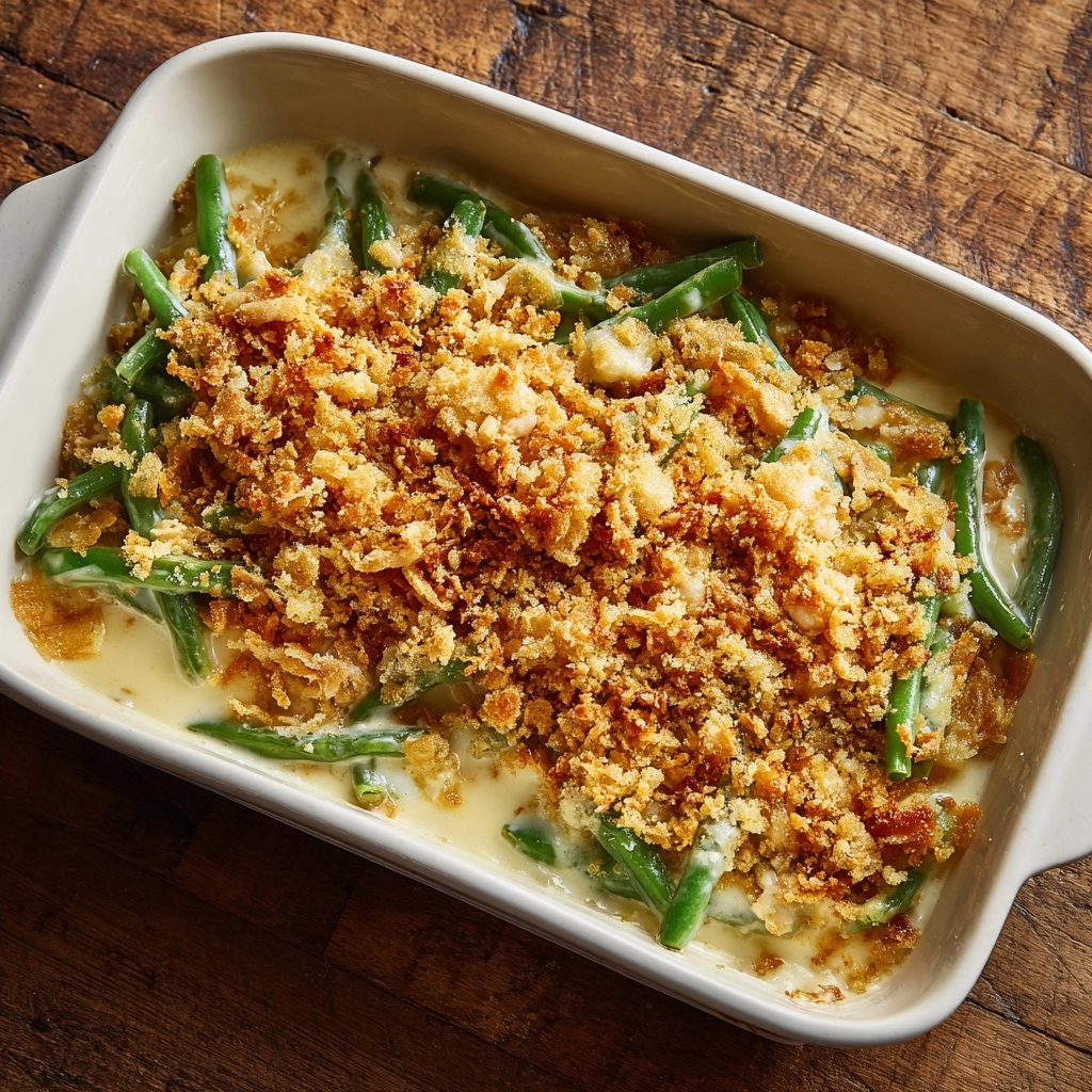 Easy Cream Cheese Green Bean Casserole Recipe - Recipe Image
