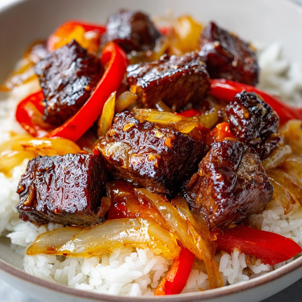 Sizzling Chinese Pepper Steak with Onions Recipe - Recipe Image