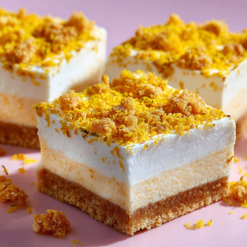 No-Bake Lemon Ricotta Cheesecake Bars Recipe - Recipe Image