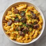 Creamy Honey Buffalo Steak Pasta Bake Recipe