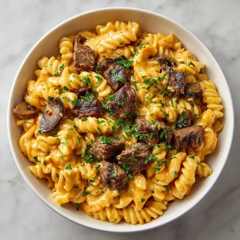 Creamy Honey Buffalo Steak Pasta Bake Recipe