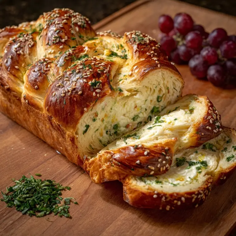 Garlic Herb Stuffed Sourdough Bread Recipe