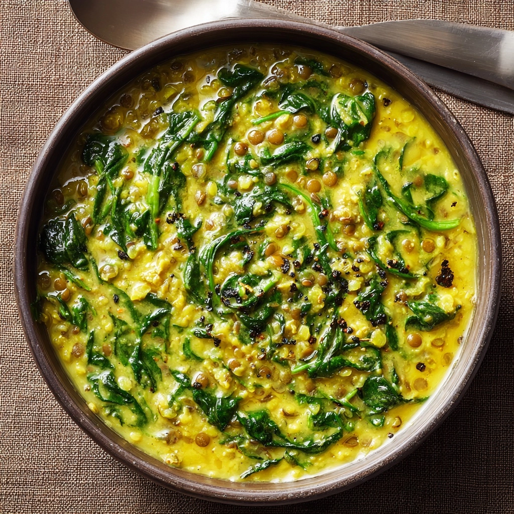 Indian Lentil Curry with Spinach Recipe - Recipe Image