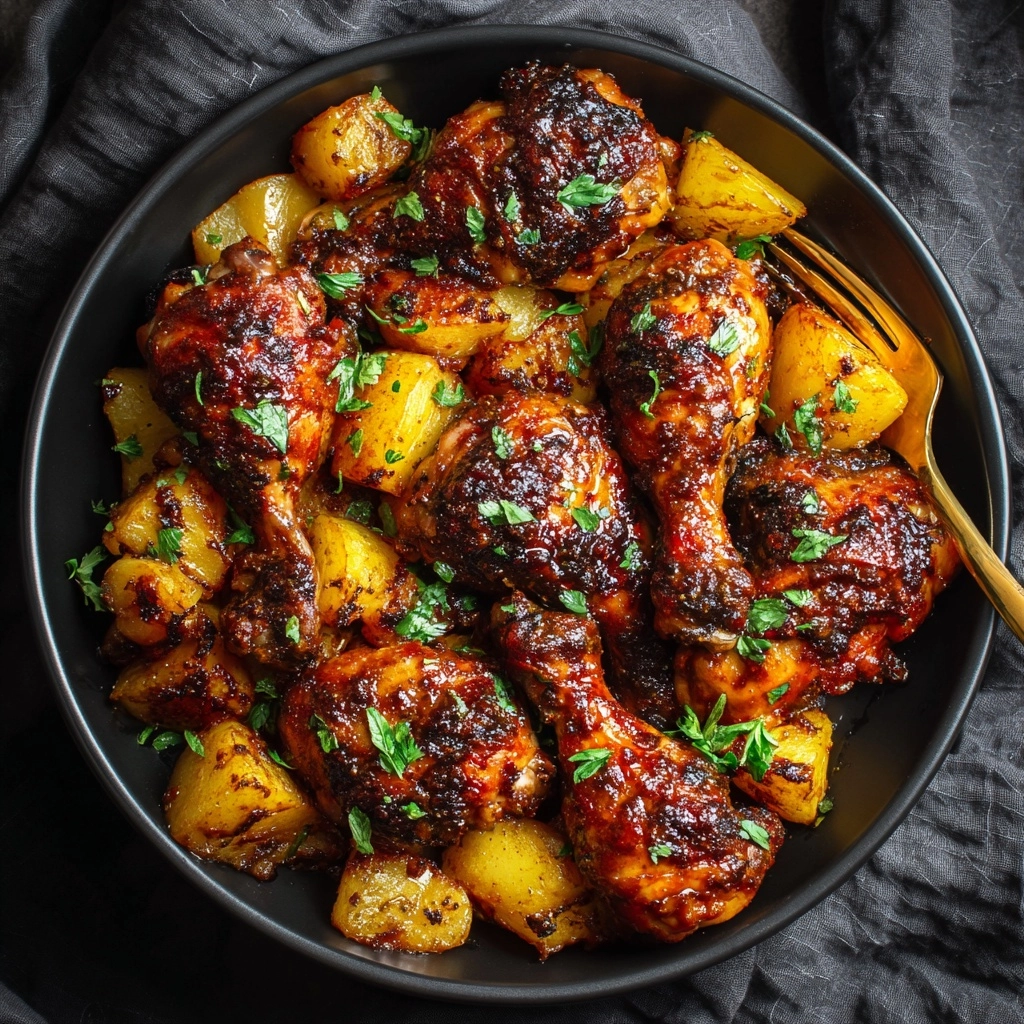 Baked Jamaican Pineapple Jerk Chicken Recipe - Recipe Image