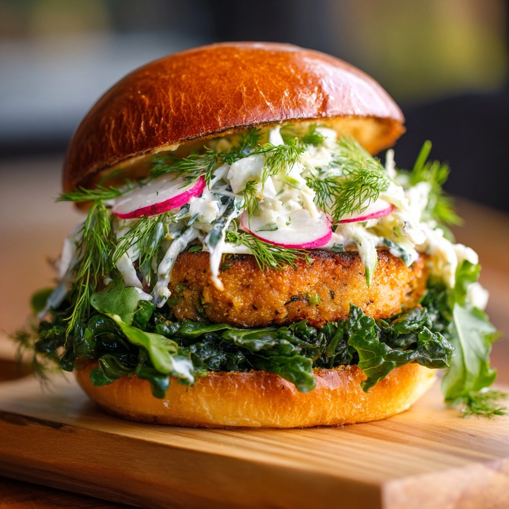 Crispy Salmon Sliders with Lemon Arugula Slaw Recipe - Recipe Image