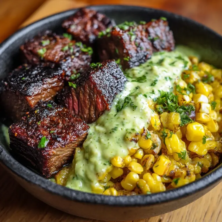 Steak Avocado Corn Bowl Recipe