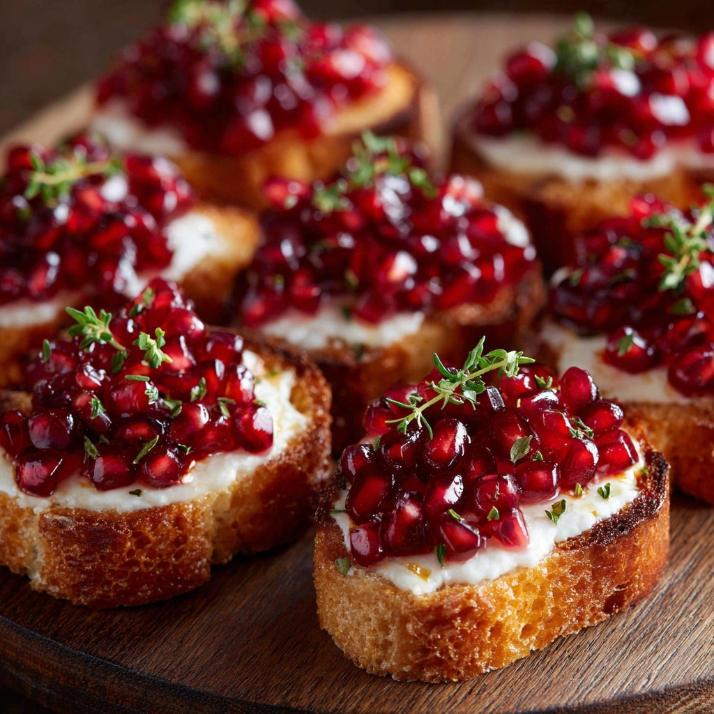 Pomegranate Brie Crostini Appetizer Recipe - Recipe Image