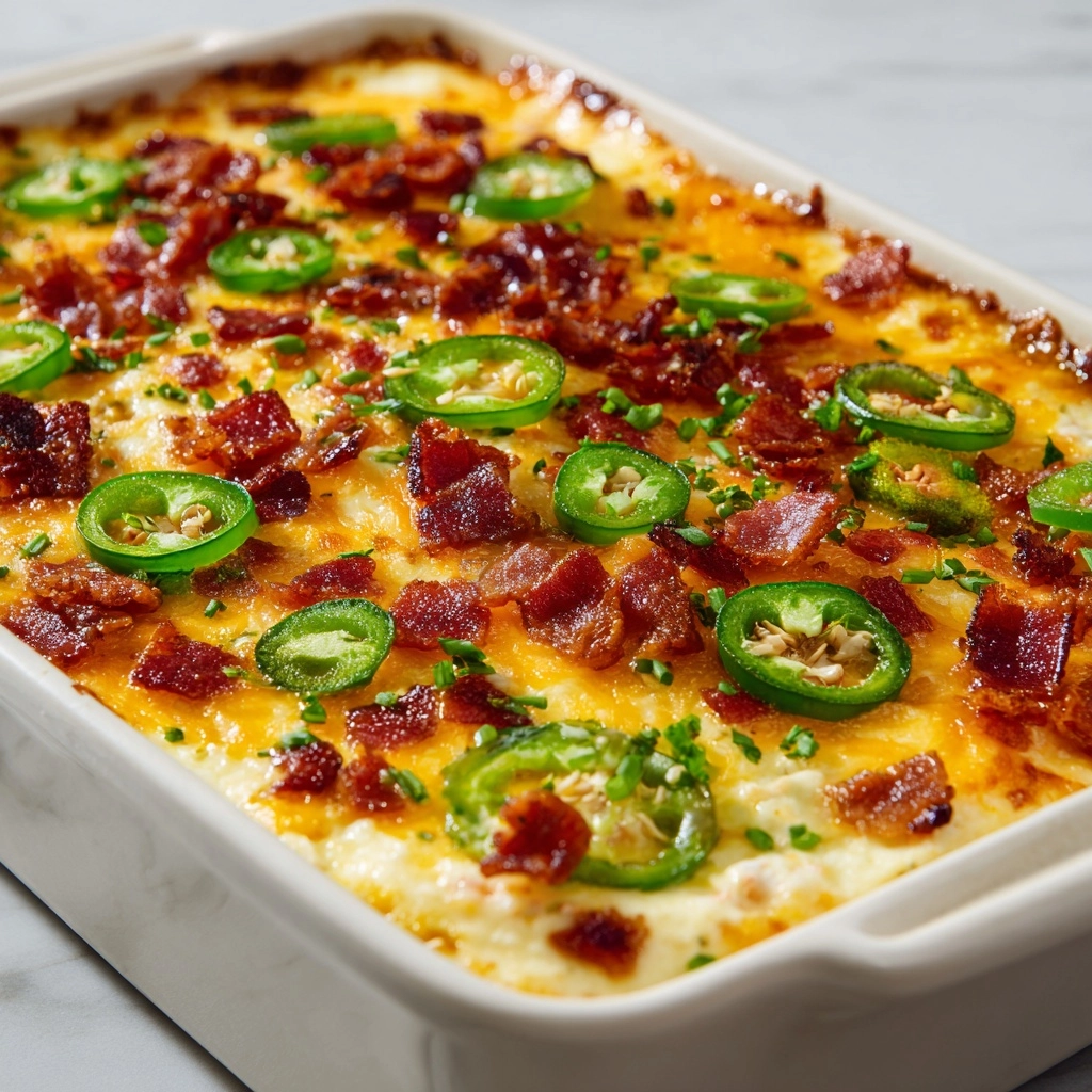 Cauliflower Jalapeño Popper Casserole Recipe - Recipe Image