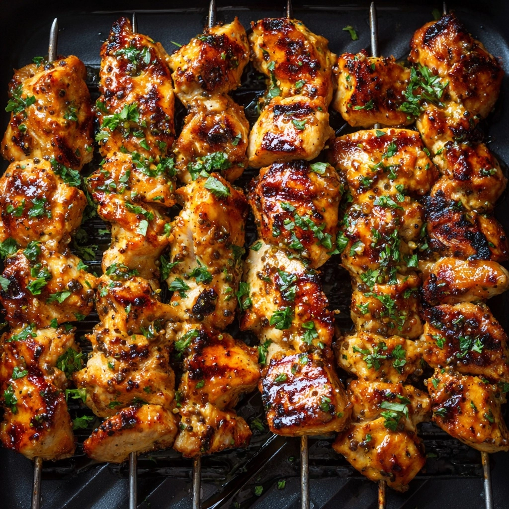 Air Fryer Garlic Parmesan Chicken Skewers Recipe - Recipe Image