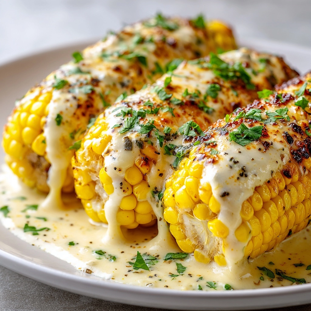 Cheesy Garlic Butter Corn on the Cob Recipe - Recipe Image