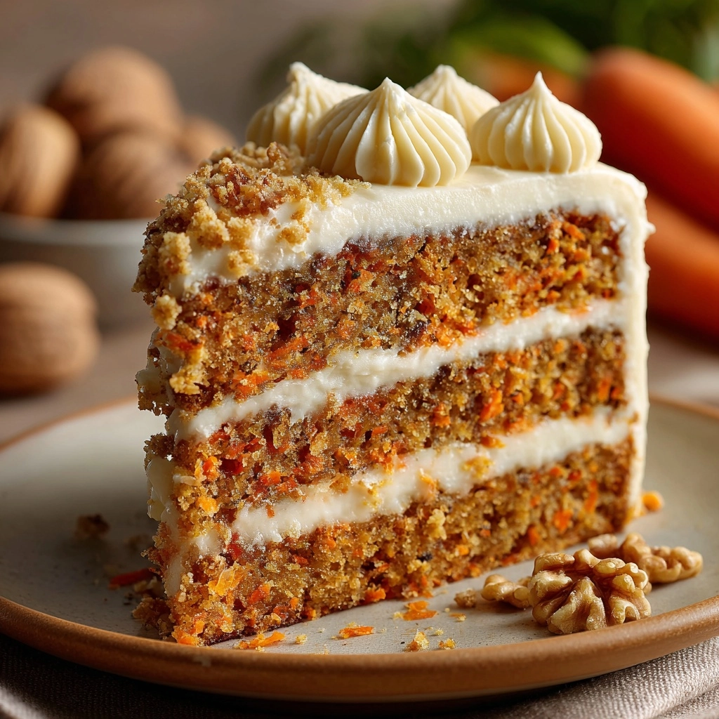 Moist Carrot Cake with Cream Cheese Frosting Recipe - Recipe Image