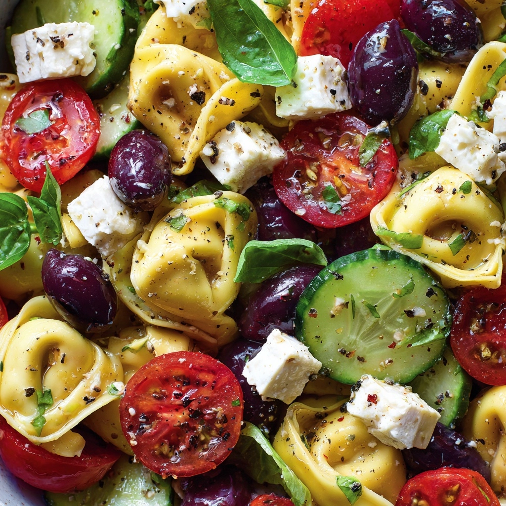 Greek Tortellini Pasta Salad Recipe - Recipe Image