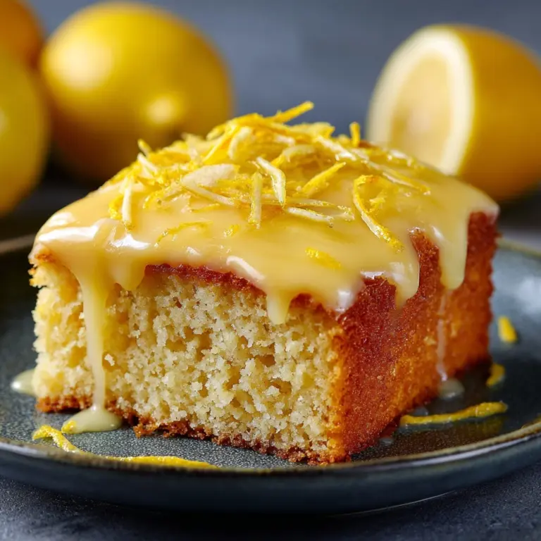 Lemon Condensed Milk Drizzle Cake Recipe