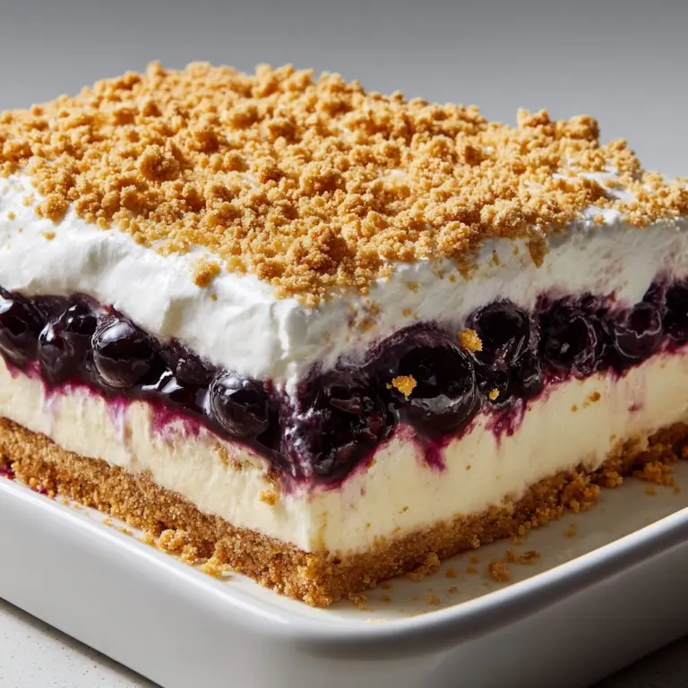 No Bake Lemon Blueberry Dessert Recipe