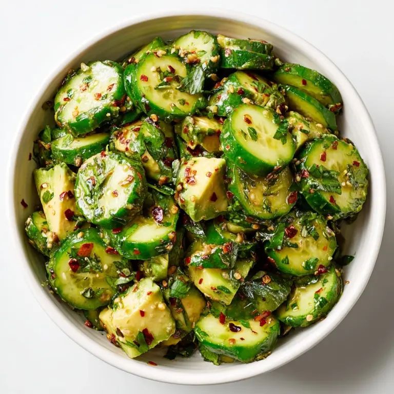 Easy Cucumber Avocado Salad That Everyone Will Love! Recipe