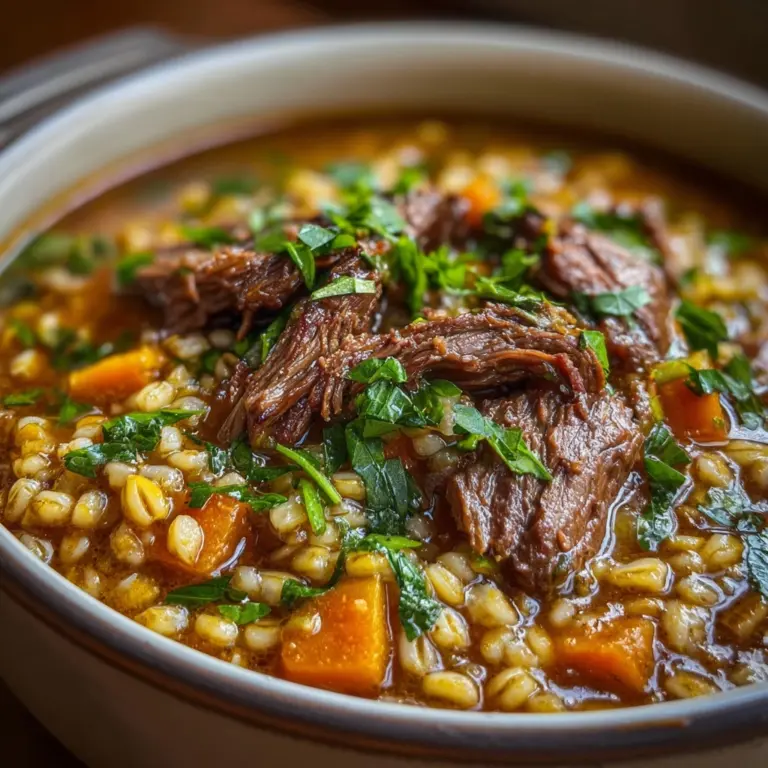 Hearty Beef and Barley Soup Recipe