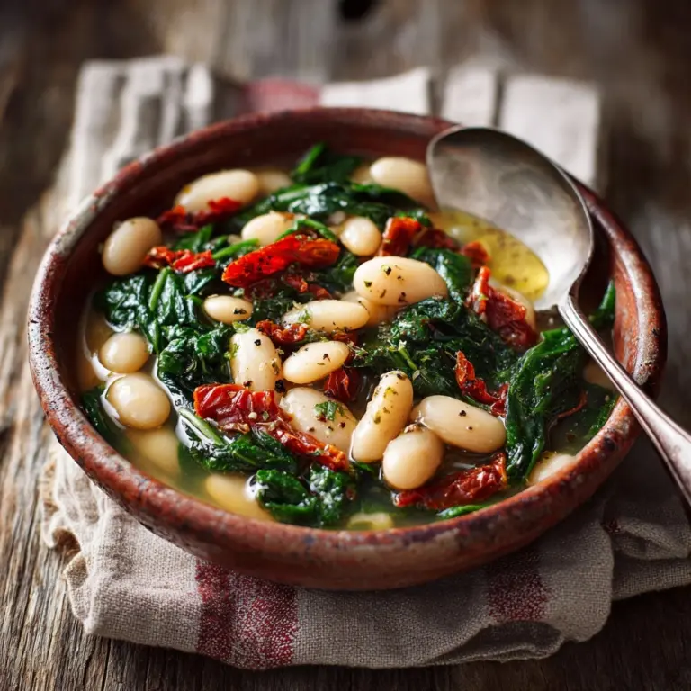 Tuscan Butter Beans with Spinach and Sun-Dried Tomatoes Recipe
