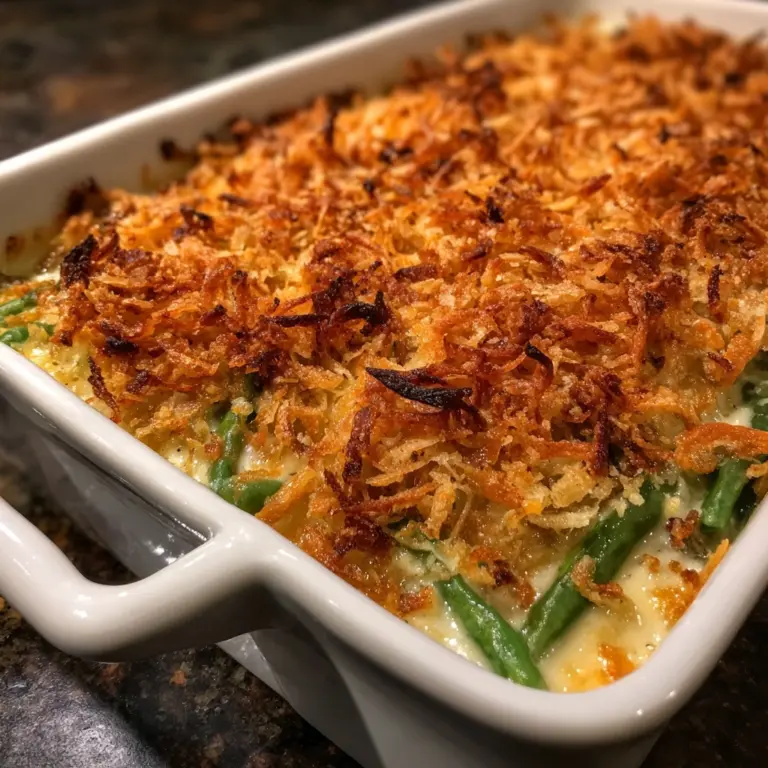 Easy Cream Cheese Green Bean Casserole Recipe