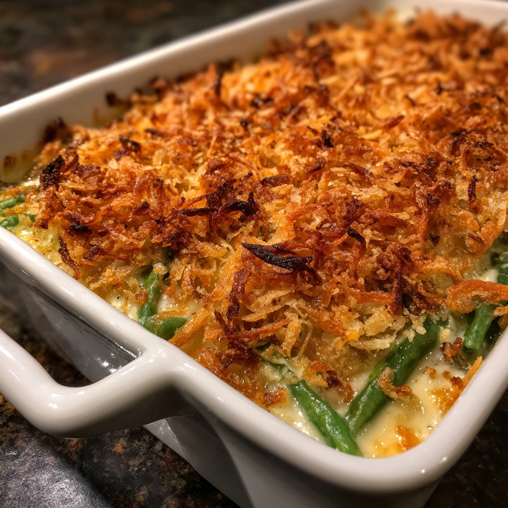 Easy Cream Cheese Green Bean Casserole Recipe