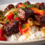 Sizzling Chinese Pepper Steak with Onions Recipe