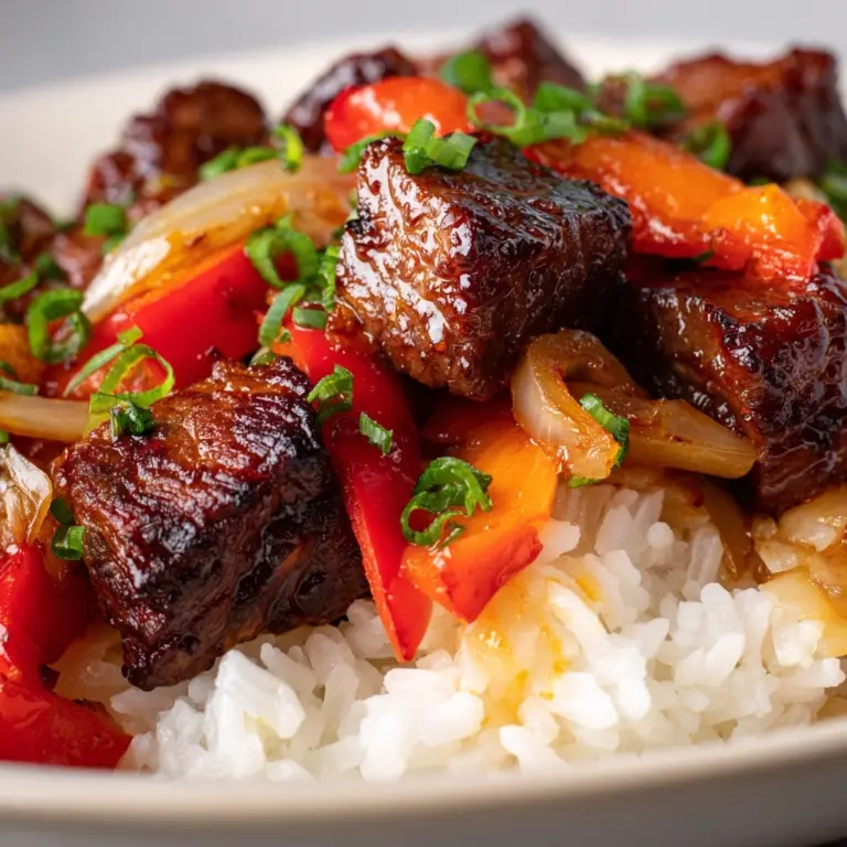 Sizzling Chinese Pepper Steak with Onions Recipe
