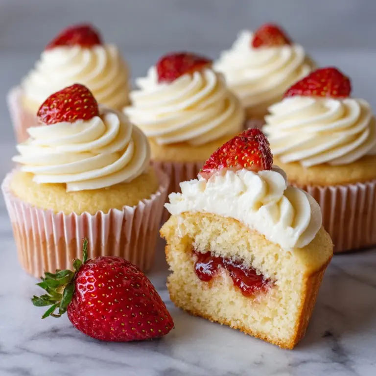 Strawberry Filled Cupcakes Recipe