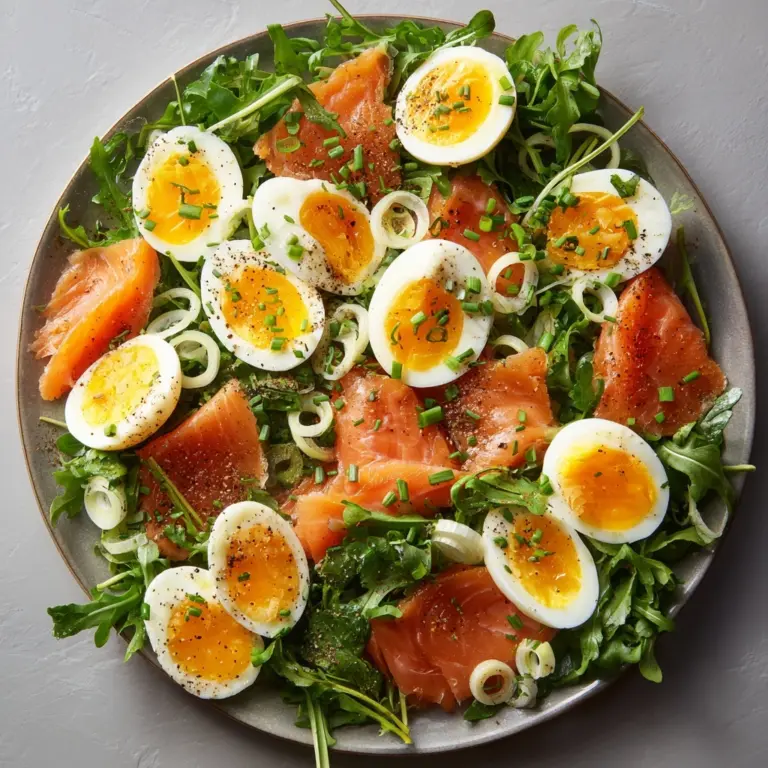 Smoked Salmon Salad in Creamy Caper Chive Dressing Recipe