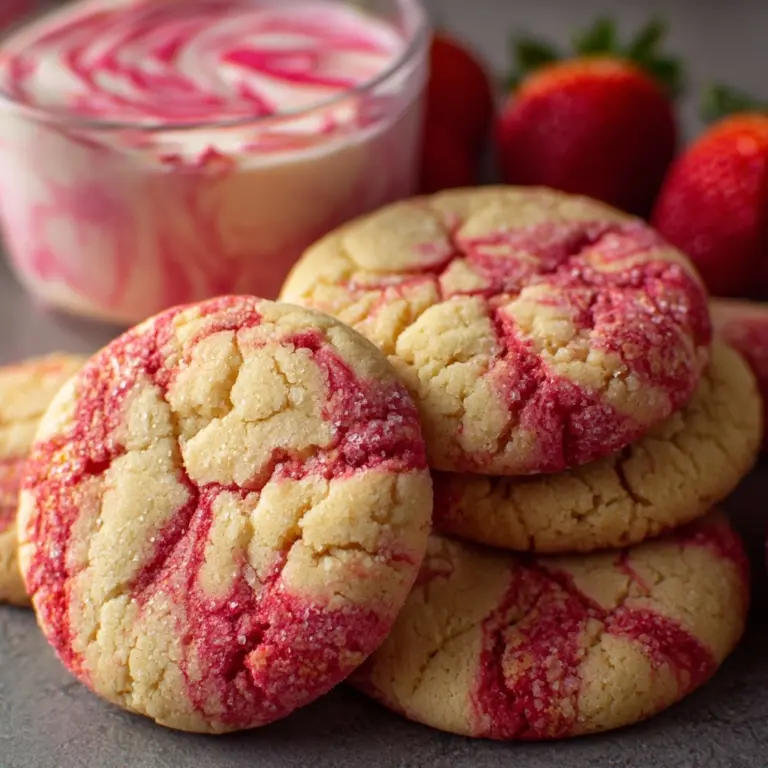 Strawberry Banana Pudding Cookies with Cheesecake Dip Recipe