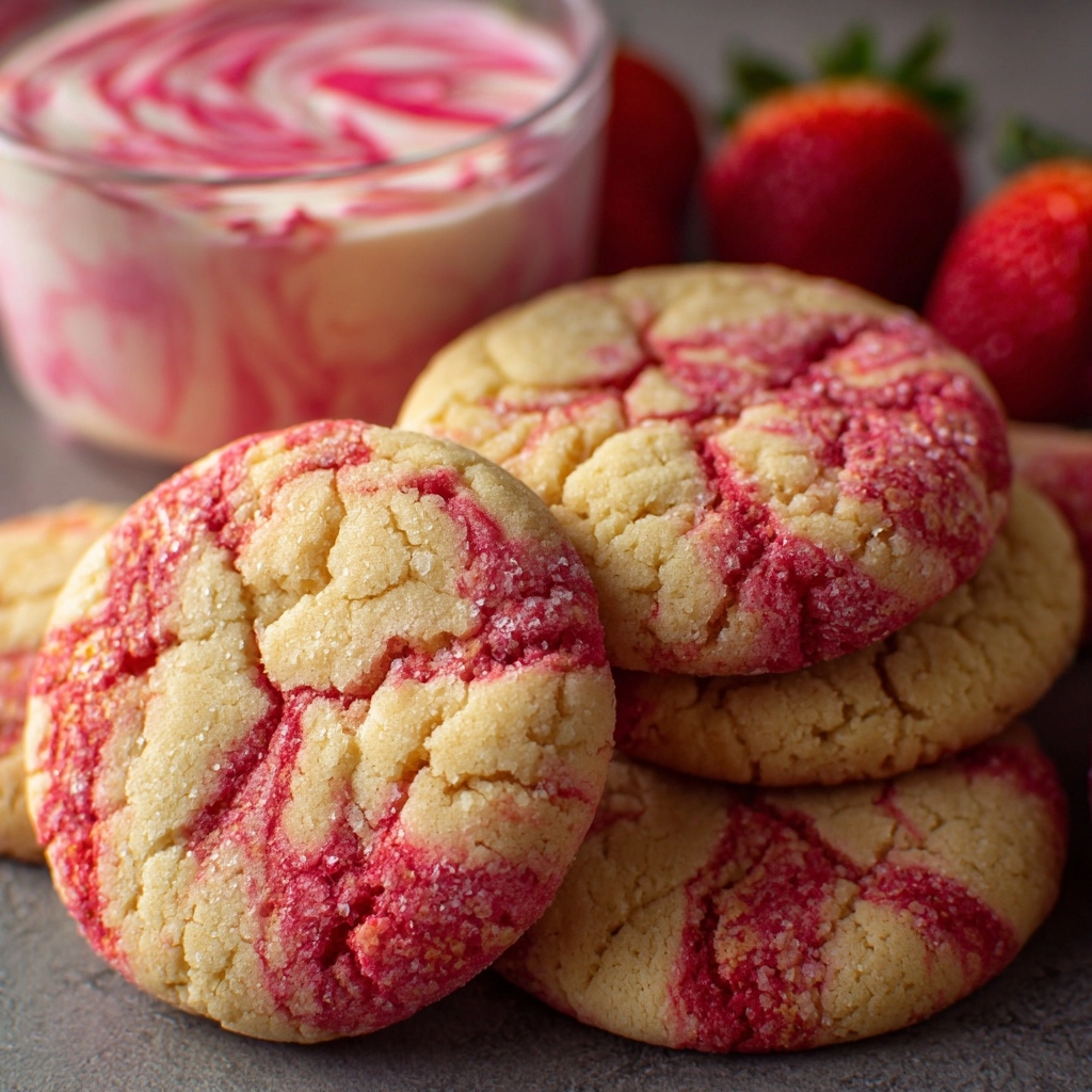 Strawberry Banana Pudding Cookies with Cheesecake Dip Recipe